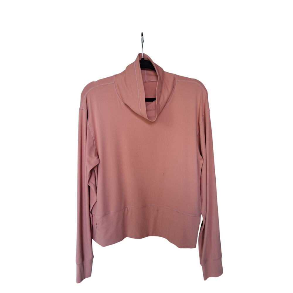 lululemon Ready to Rulu Pullover Size 10 Pink Savannah Funnel Neck Thumbholes